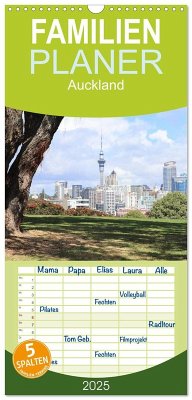 Familienplaner 2025 - Auckland mit 5 Spalten (Wandkalender, 21 x 45 cm) CALVENDO