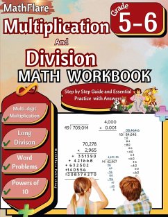 Cover Multiplication and Division Math Workbook 5th and 6th Grade
