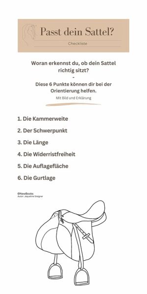 Passt dein Sattel? - Eine Checkliste (eBook, ePUB)