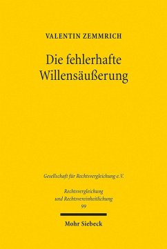 Die fehlerhafte Willensäußerung (eBook, PDF) - Zemmrich, Valentin
