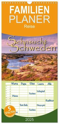 Familienplaner 2025 - Sehnsucht Schweden - Sverige mit 5 Spalten (Wandkalender, 21 x 45 cm) CALVENDO - Calvendo;Sattler, Stefan