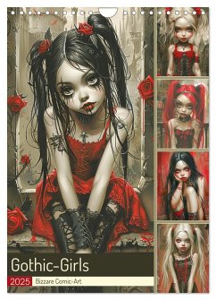 Gothic-Girls. Bizzare Comic-Art (Wandkalender 2025 DIN A4 hoch), CALVENDO Monatskalender