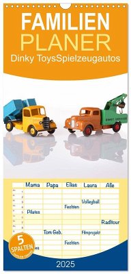 Familienplaner 2025 - Dinky Toys Spielzeugautos mit 5 Spalten (Wandkalender, 21 x 45 cm) CALVENDO