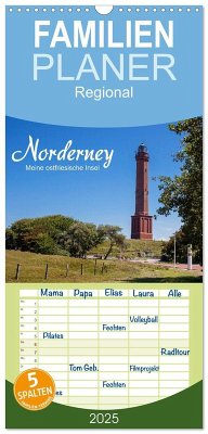 Familienplaner 2025 - Norderney. Meine ostfriesische Insel mit 5 Spalten (Wandkalender, 21 x 45 cm) CALVENDO - Calvendo;Dreegmeyer, Andrea