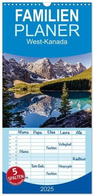 Familienplaner 2025 - West-Kanada mit 5 Spalten (Wandkalender, 21 x 45 cm) CALVENDO