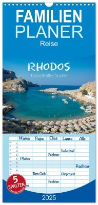 Familienplaner 2025 - Rhodos - Traumhafter Süden mit 5 Spalten (Wandkalender, 21 x 45 cm) CALVENDO