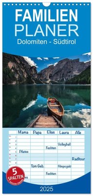 Familienplaner 2025 - Dolomiten - Südtirol mit 5 Spalten (Wandkalender, 21 x 45 cm) CALVENDO - Calvendo;Claude Castor I 030mm-photography, Jean