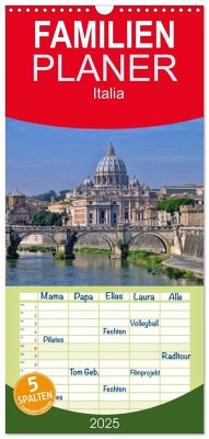 Familienplaner 2025 - Italia mit 5 Spalten (Wandkalender, 21 x 45 cm) CALVENDO
