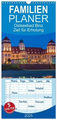 Familienplaner 2025 - Ostseebad Binz ¿ Zeit für Erholung mit 5 Spalten (Wandkalender, 21 x 45 cm) CALVENDO