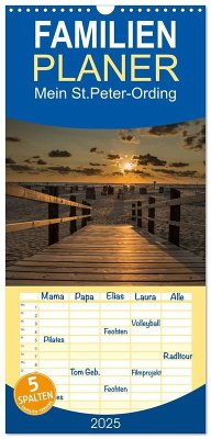 Familienplaner 2025 - Mein St.Peter-Ording mit 5 Spalten (Wandkalender, 21 x 45 cm) CALVENDO