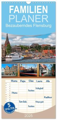 Familienplaner 2025 - Bezauberndes Flensburg mit 5 Spalten (Wandkalender, 21 x 45 cm) CALVENDO