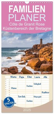 Familienplaner 2025 - Côte de Granit Rose - Ein Küstenbereich in der Bretagne mit 5 Spalten (Wandkalender, 21 x 45 cm) CALVENDO - Calvendo;Hoffmann, Klaus