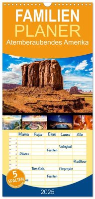 Familienplaner 2025 - Atemberaubendes Amerika - Die schönsten Nationalparks im Westen der USA mit 5 Spalten (Wandkalender, 21 x 45 cm) CALVENDO