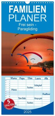 Familienplaner 2025 - Frei sein - Paragliding mit 5 Spalten (Wandkalender, 21 x 45 cm) CALVENDO - Calvendo;Roder, Peter