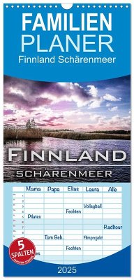 Familienplaner 2025 - Finnland Schärenmeer mit 5 Spalten (Wandkalender, 21 x 45 cm) CALVENDO