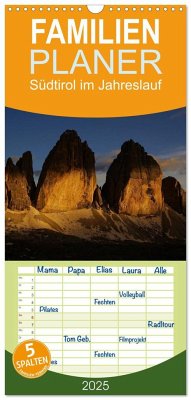 Familienplaner 2025 - Südtirol im Jahreslauf mit 5 Spalten (Wandkalender, 21 x 45 cm) CALVENDO