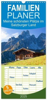 Familienplaner 2025 - Meine schönsten Plätze im Salzburger Land mit 5 Spalten (Wandkalender, 21 x 45 cm) CALVENDO