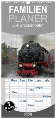 Familienplaner 2025 - Die Brockenbahn mit 5 Spalten (Wandkalender, 21 x 45 cm) CALVENDO