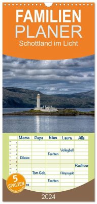 Familienplaner 2025 - Schottland im Licht mit 5 Spalten (Wandkalender, 21 x 45 cm) CALVENDO