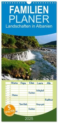 Familienplaner 2025 - Landschaften in Albanien mit 5 Spalten (Wandkalender, 21 x 45 cm) CALVENDO
