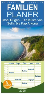 Familienplaner 2025 - Insel Rügen - Die Küste von Sellin bis Kap Arkona mit 5 Spalten (Wandkalender, 21 x 45 cm) CALVENDO - Calvendo;Wasilewski, Martin