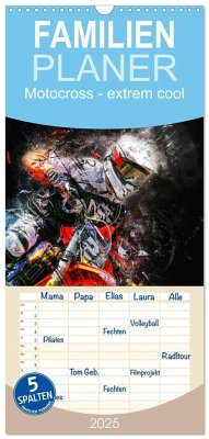 Familienplaner 2025 - Motocross - extrem cool mit 5 Spalten (Wandkalender, 21 x 45 cm) CALVENDO - Calvendo;Roder, Peter