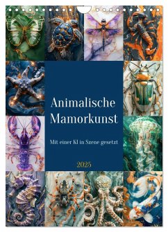 Animalische Mamorkunst (Wandkalender 2025 DIN A4 hoch), CALVENDO Monatskalender - Calvendo;Gierok-Latniak, Steffen