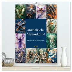 Animalische Mamorkunst (hochwertiger Premium Wandkalender 2025 DIN A2 hoch), Kunstdruck in Hochglanz - Calvendo;Gierok-Latniak, Steffen