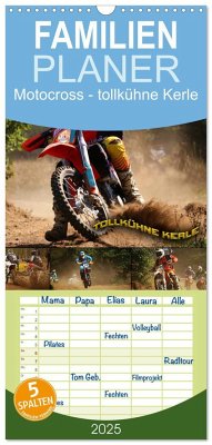 Familienplaner 2025 - Motocross - tollkühne Kerle mit 5 Spalten (Wandkalender, 21 x 45 cm) CALVENDO