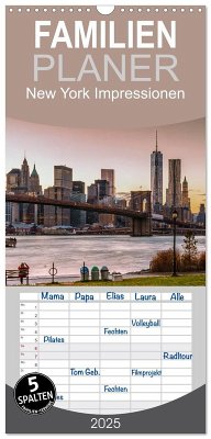 Familienplaner 2025 - New York Impressionen mit 5 Spalten (Wandkalender, 21 x 45 cm) CALVENDO