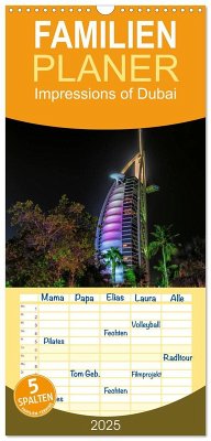 Familienplaner 2025 - Impressions of Dubai mit 5 Spalten (Wandkalender, 21 x 45 cm) CALVENDO