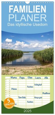 Familienplaner 2025 - Das idyllische Usedom mit 5 Spalten (Wandkalender, 21 x 45 cm) CALVENDO