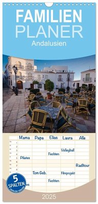 Familienplaner 2025 - Andalusien mit 5 Spalten (Wandkalender, 21 x 45 cm) CALVENDO