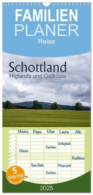 Familienplaner 2025 - Schottland Highlands und Ostküste mit 5 Spalten (Wandkalender, 21 x 45 cm) CALVENDO - Calvendo;calmbacher, Christiane