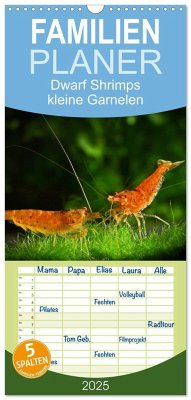 Familienplaner 2025 - Dwarf Shrimps - kleine Garnelen mit 5 Spalten (Wandkalender, 21 x 45 cm) CALVENDO - Calvendo;Pohlmann, Rudolf