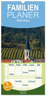 Familienplaner 2025 - Strukturen im Weinbau mit 5 Spalten (Wandkalender, 21 x 45 cm) CALVENDO