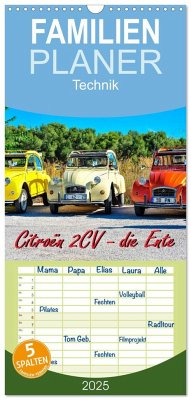 Familienplaner 2025 - Citroën 2CV - die Ente mit 5 Spalten (Wandkalender, 21 x 45 cm) CALVENDO - Calvendo;Roder, Peter