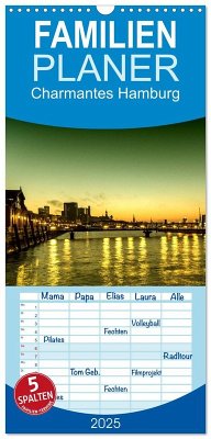 Familienplaner 2025 - Charmantes Hamburg mit 5 Spalten (Wandkalender, 21 x 45 cm) CALVENDO