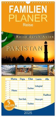 Familienplaner 2025 - Reise durch Asien - Pakistan mit 5 Spalten (Wandkalender, 21 x 45 cm) CALVENDO