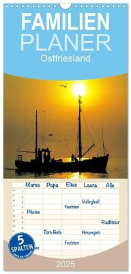 Familienplaner 2025 - Ostfriesland mit 5 Spalten (Wandkalender, 21 x 45 cm) CALVENDO