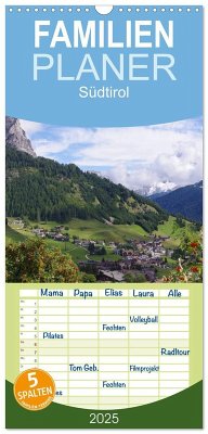 Familienplaner 2025 - Südtirol 2025 mit 5 Spalten (Wandkalender, 21 x 45 cm) CALVENDO