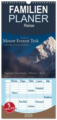 Familienplaner 2025 - Mount Everest Trek mit 5 Spalten (Wandkalender, 21 x 45 cm) CALVENDO