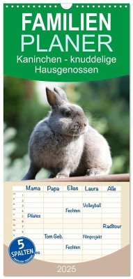 Familienplaner 2025 - Kaninchen - knuddelige Hausgenossen mit 5 Spalten (Wandkalender, 21 x 45 cm) CALVENDO - Calvendo;Verena Scholze, Fotodesign