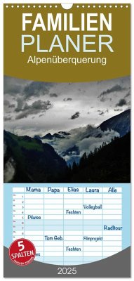 Familienplaner 2025 - Alpenüberquerung mit 5 Spalten (Wandkalender, 21 x 45 cm) CALVENDO