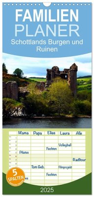 Familienplaner 2025 - Schottlands Burgen und Ruinen mit 5 Spalten (Wandkalender, 21 x 45 cm) CALVENDO