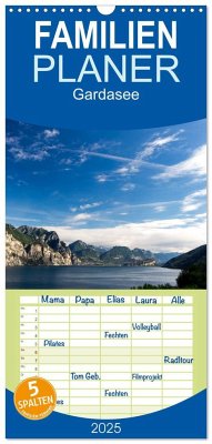 Familienplaner 2025 - Gardasee mit 5 Spalten (Wandkalender, 21 x 45 cm) CALVENDO