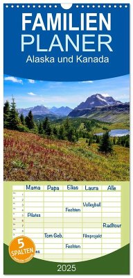 Familienplaner 2025 - Alaska und Kanada mit 5 Spalten (Wandkalender, 21 x 45 cm) CALVENDO