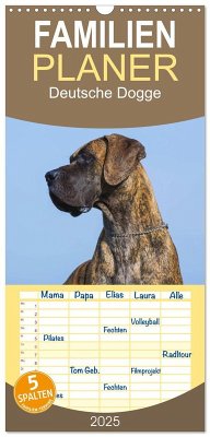 Familienplaner 2025 - Deutsche Dogge mit 5 Spalten (Wandkalender, 21 x 45 cm) CALVENDO - Calvendo;Starick, Sigrid