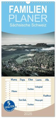 Familienplaner 2025 - Sächsische Schweiz mit 5 Spalten (Wandkalender, 21 x 45 cm) CALVENDO - Calvendo;Kirsch, Gunter