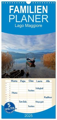 Familienplaner 2025 - Lago Maggiore mit 5 Spalten (Wandkalender, 21 x 45 cm) CALVENDO